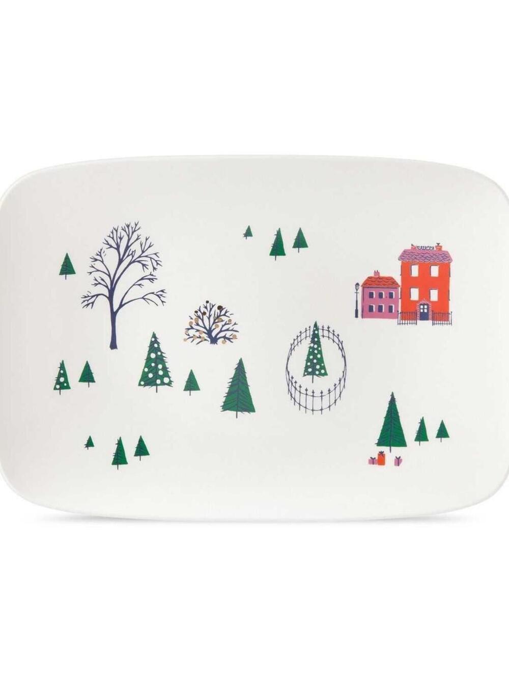 Kate Spade New York Arbor Village Oblong Platter 15.75" New in Box - Picture 2 of 13